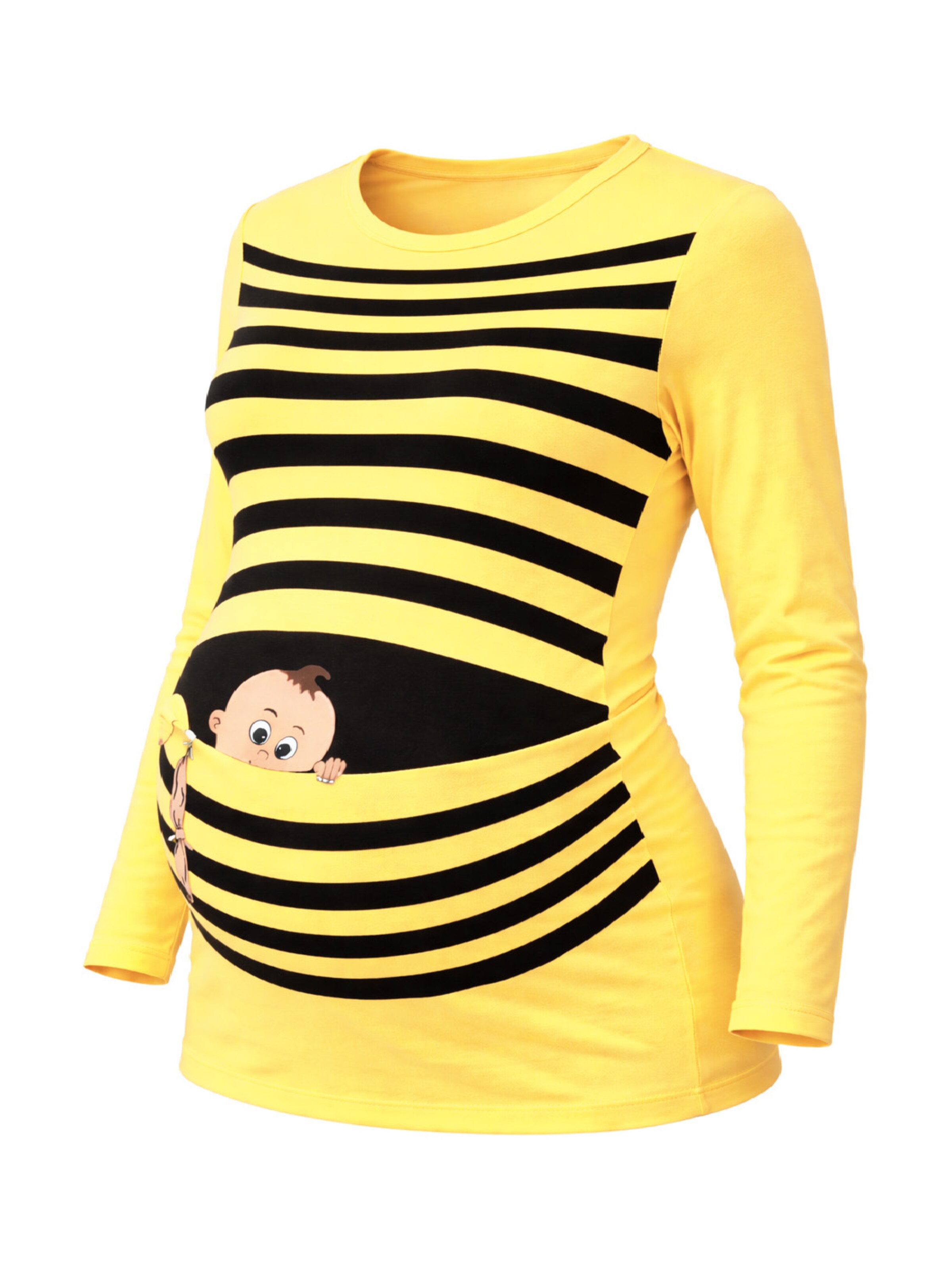 M.M.C. Shirt 'Baby Flucht Umstandslangarmshirt' in Yellow, Item view
