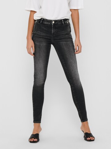 Skinny Jean 'Blush' ONLY en noir : devant