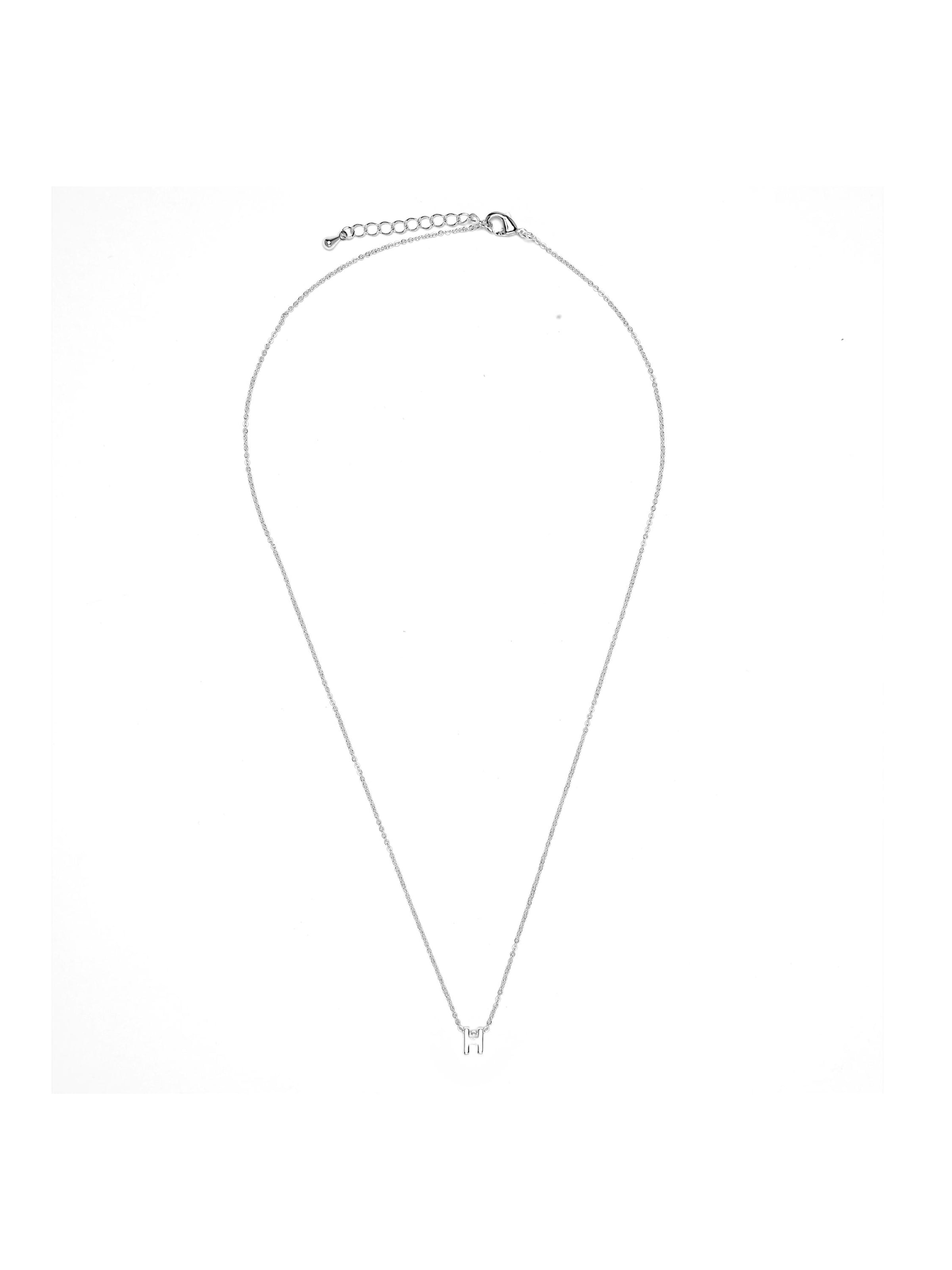 Chaîne 'Alphabet H' Luxenter en argent : devant