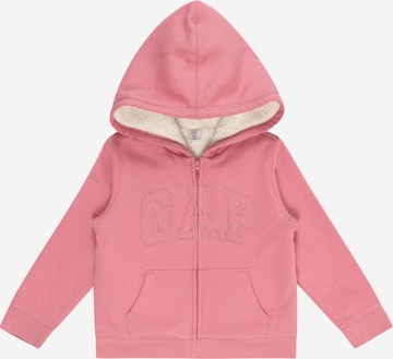 GAP - Sudadera con cremallera en rosa: frente