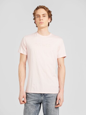 T-Shirt 'Classic' GUESS en rose : devant