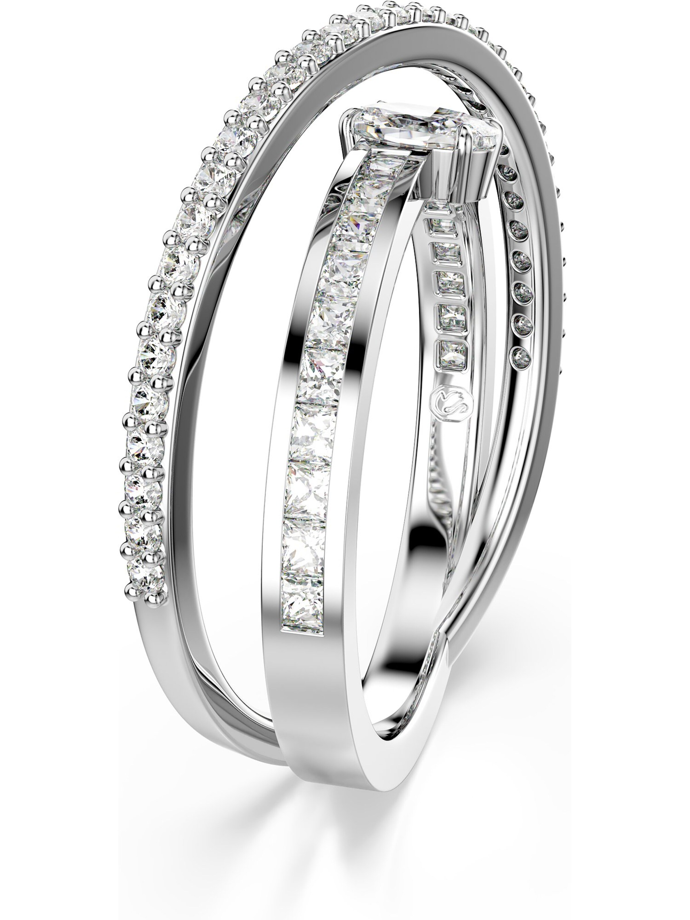 Swarovski Ring in Silber: Vorderseite