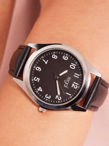 Lucardi Analoog horloge 'Klassisch' in Zwart