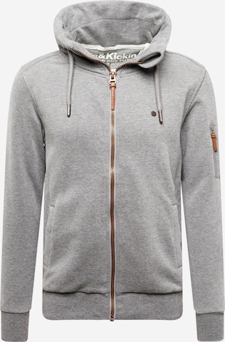 Alife and Kickin - Sudadera con cremallera 'EliasAK' en gris: frente