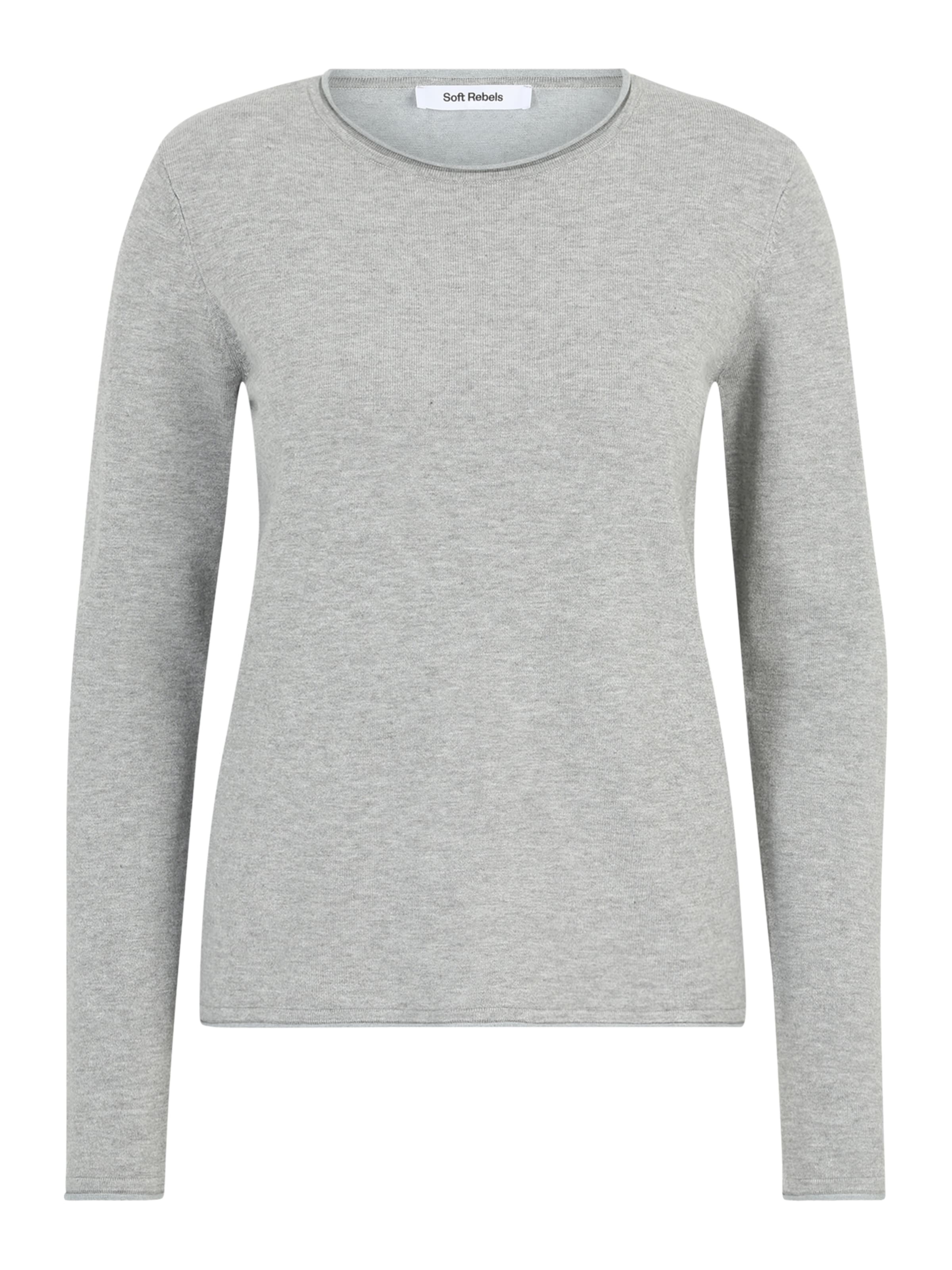 Soft Rebels Pulover | siva barva: sprednja stran