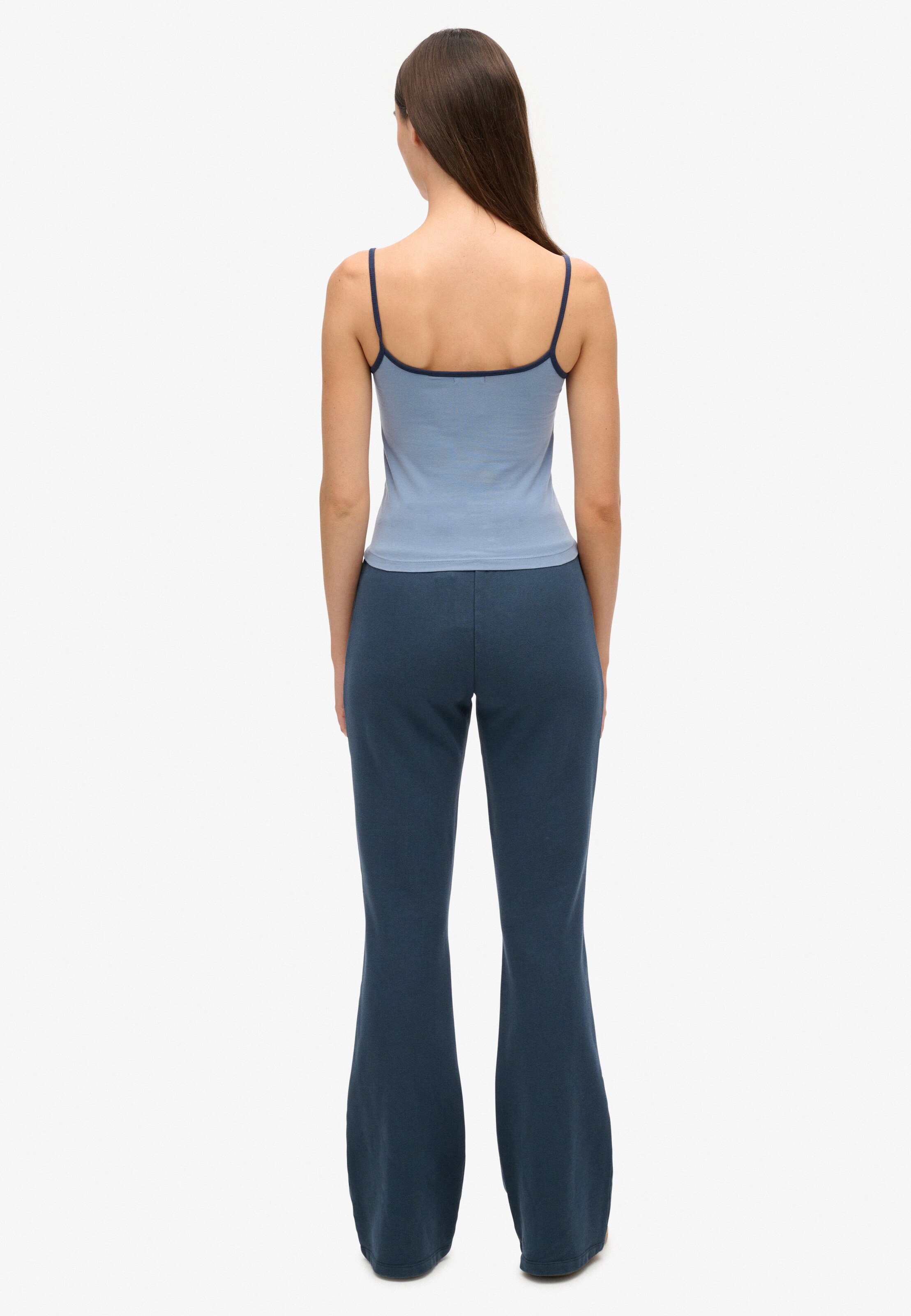 Superdry Flared Broek 'Essential' in Grijs