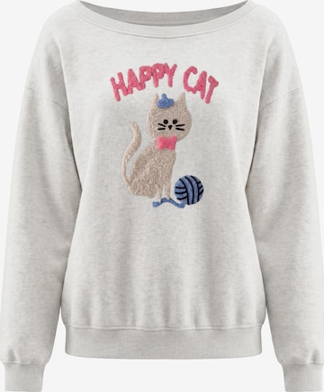 Sweat-shirt MYMO en blanc : devant
