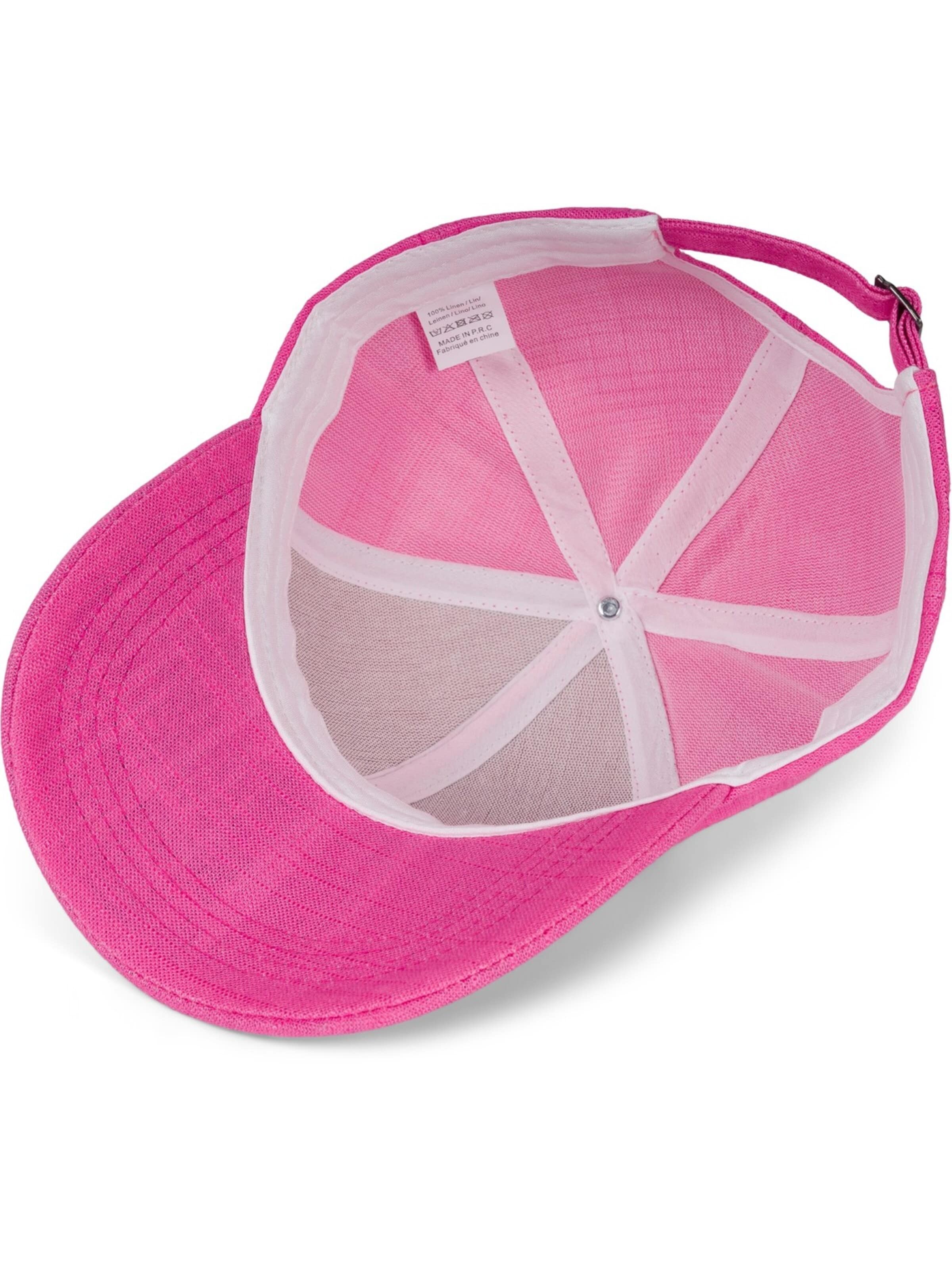 styleBREAKER Cap 'Leinen Baseball Cap' in Pink