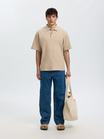 SELECTED - Camiseta en gris