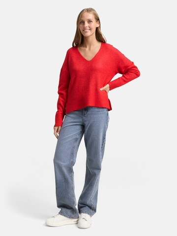 TOM TAILOR DENIM Sweater in Red