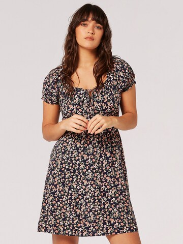Apricot Dress in Blue: front