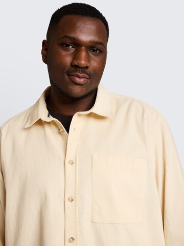 TOM TAILOR Men + Regular Fit Hemd in Beige