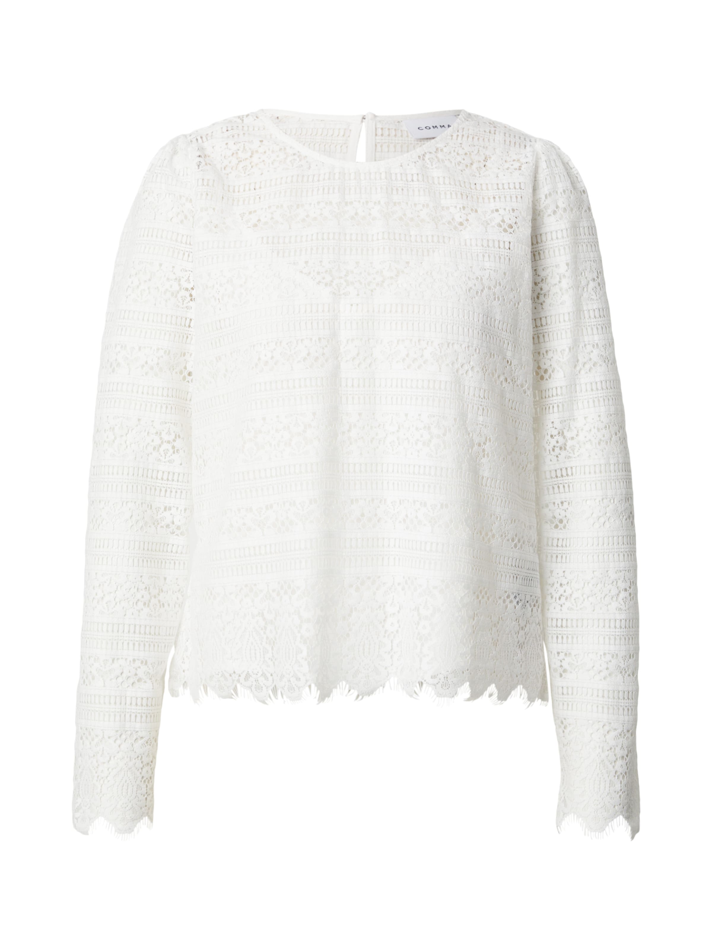 COMMA Μπλούζα σε λευκό: μπροστά