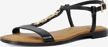 Dune LONDON Sandale in Schwarz: Vorderseite