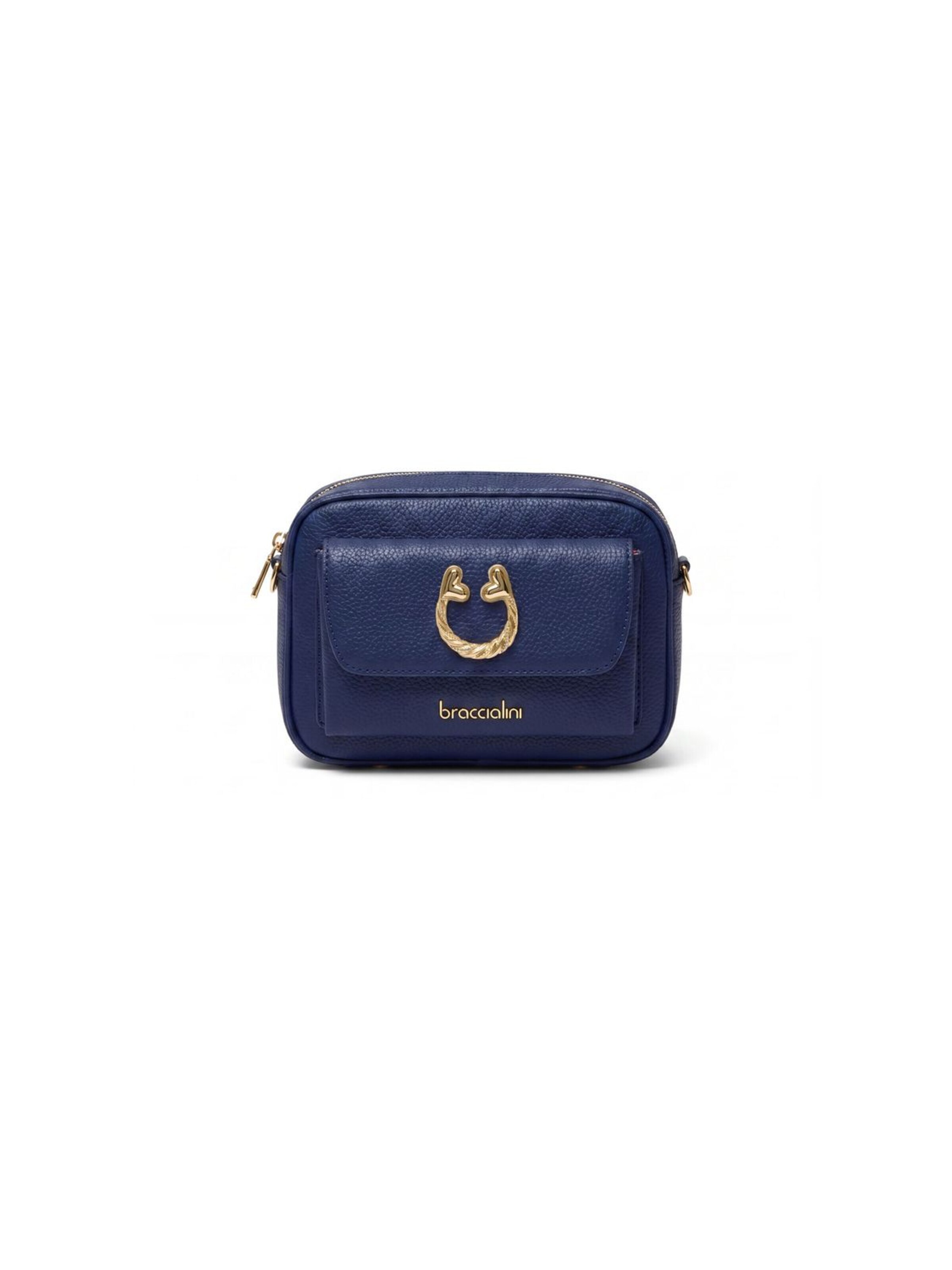 Borsa a tracolla 'Dolly' di Braccialini in blu: frontale