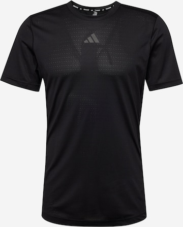 ADIDAS PERFORMANCE - Camiseta funcional en negro: frente