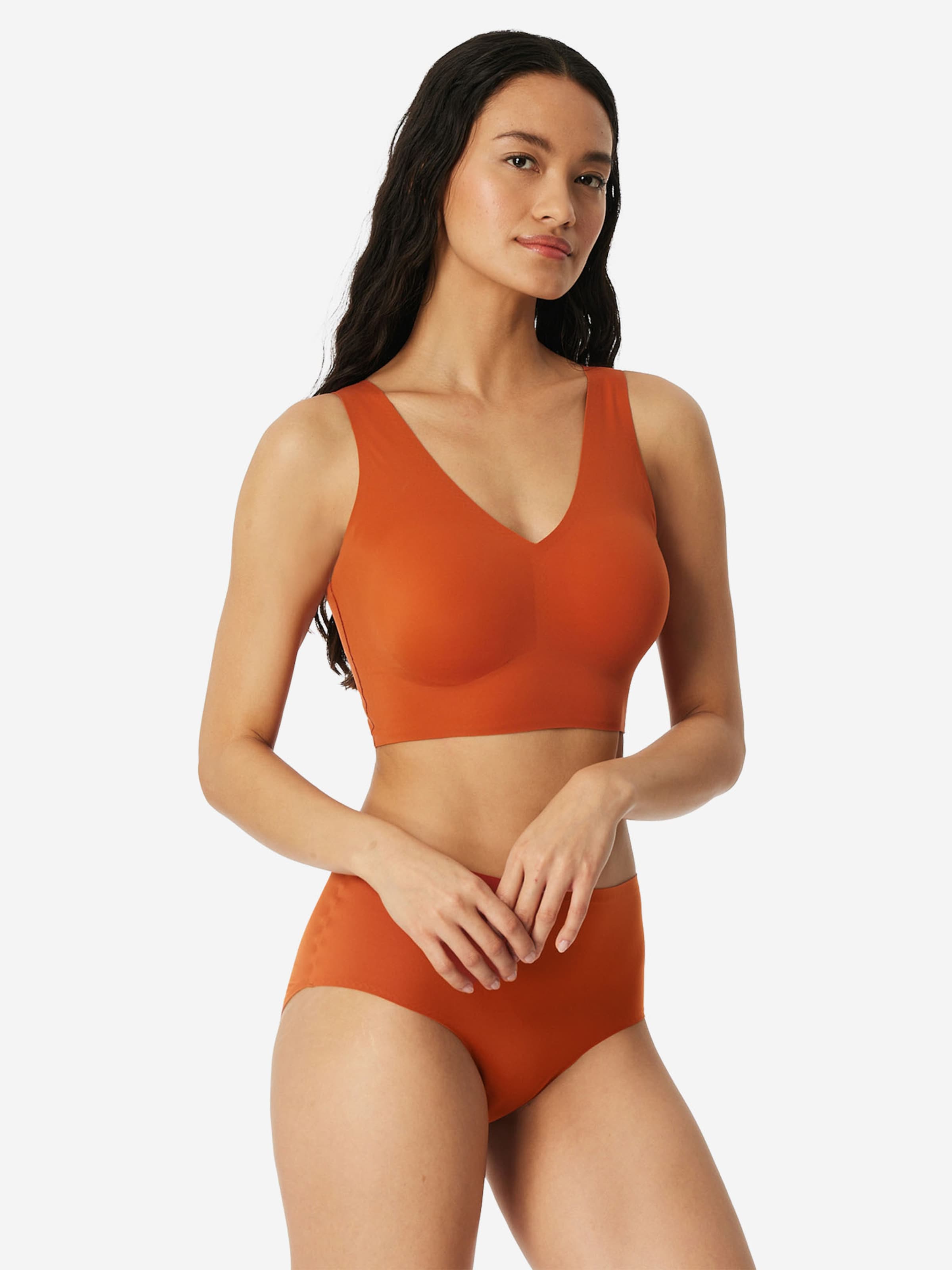 SCHIESSER - Bustier Sujetador ' Invisible Soft Padded ' en naranja