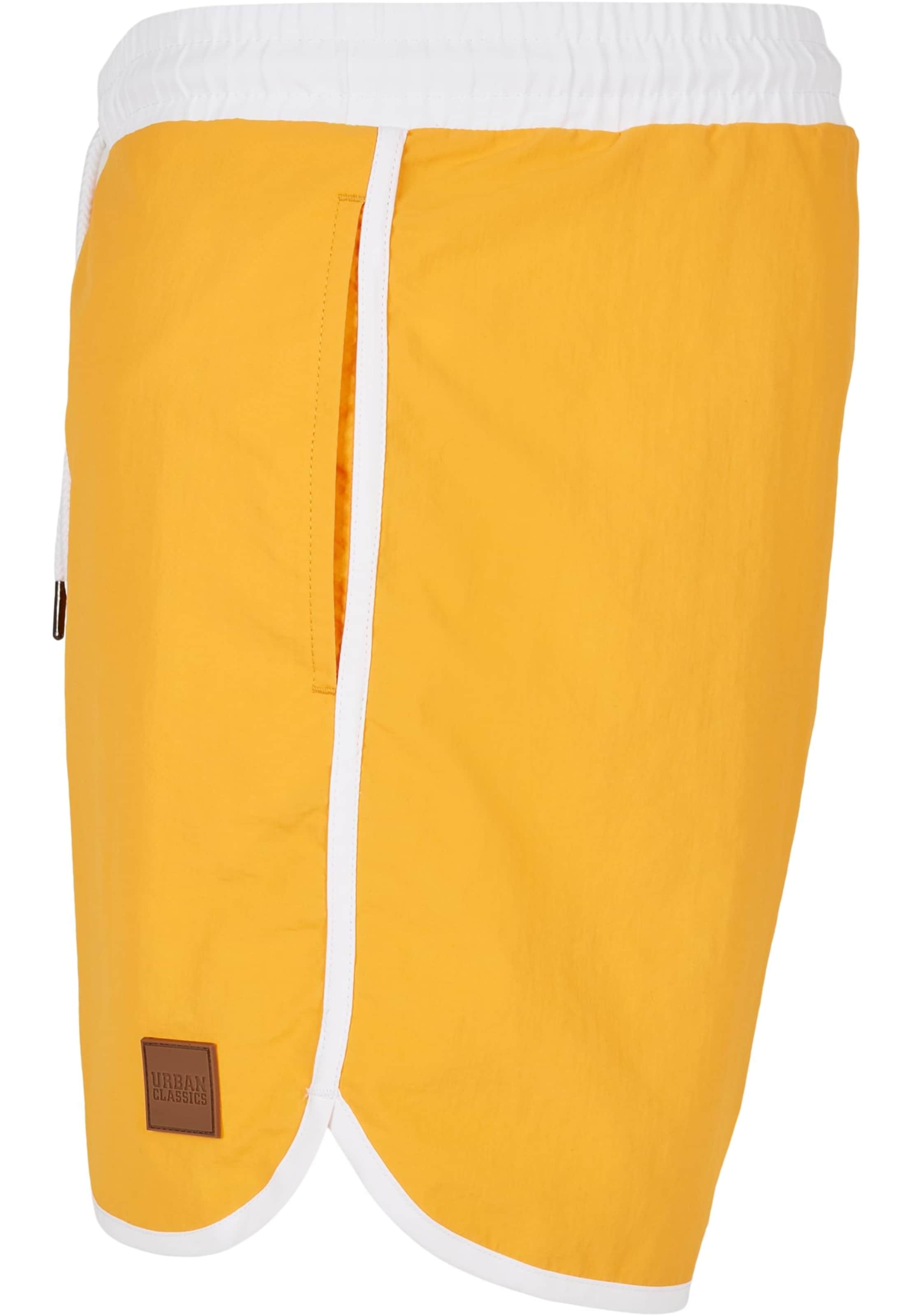 Pantaloncini da bagno 'Retro' di Urban Classics in giallo