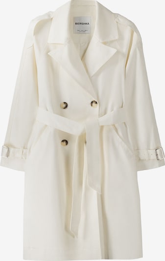 Palton de primăvară-toamnă Bershka pe alb, Vizualizare produs