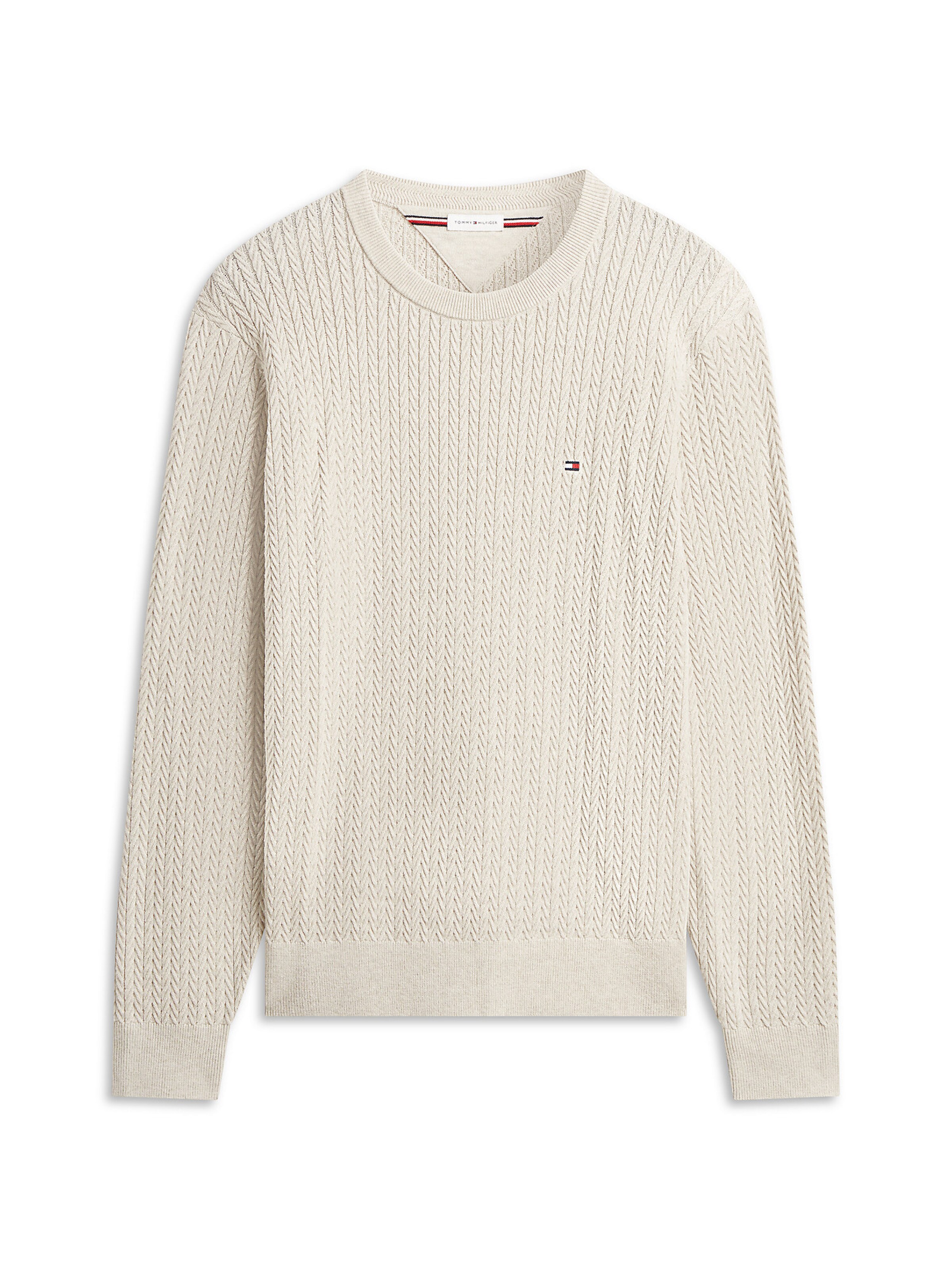TOMMY HILFIGER Pullover in Beige: Vorderseite