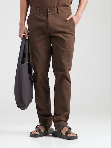 Coupe slim Pantalon chino 'Seasonal Core - Stuart' SCOTCH & SODA en marron : devant