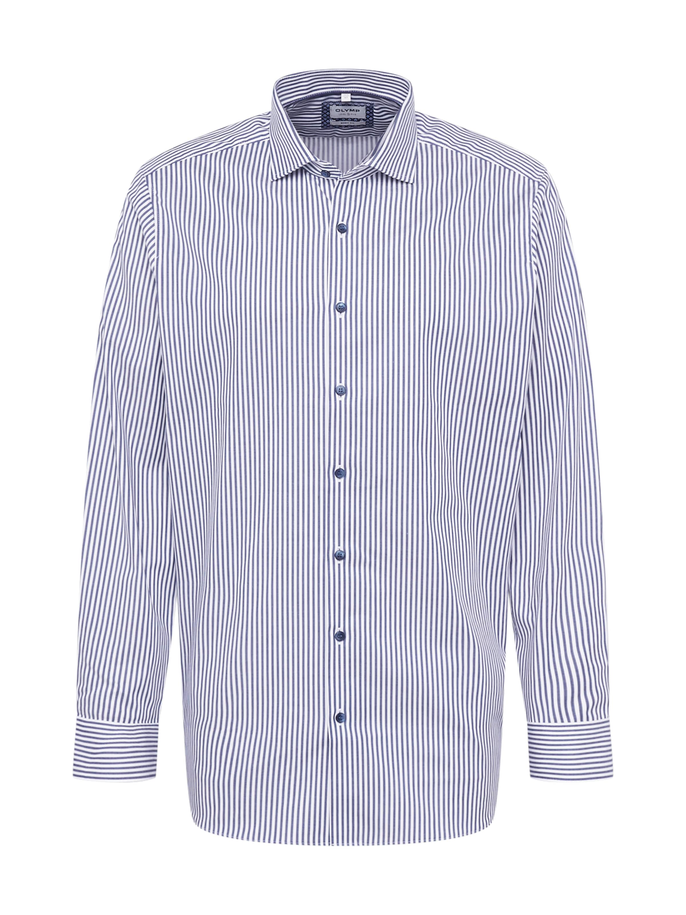 OLYMP Slim fit Button Up Shirt 'Level 5' in Blue: front