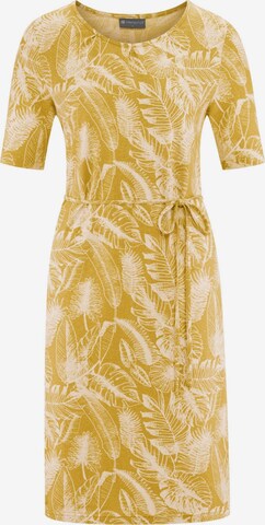 HempAge Dress ' Dress Jungle Print ' in Yellow: front