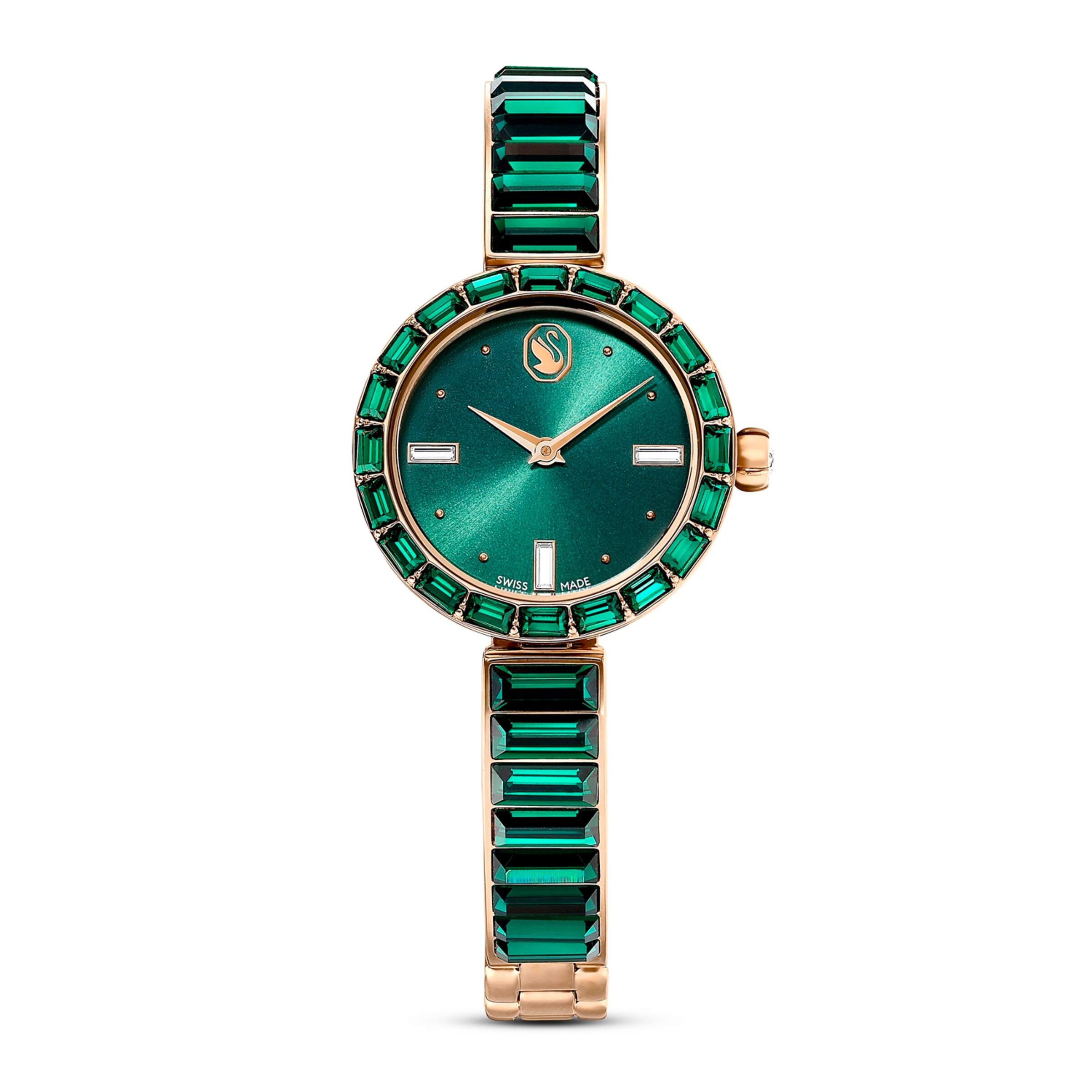 Swarovski Uhr in Grün: Vorderseite