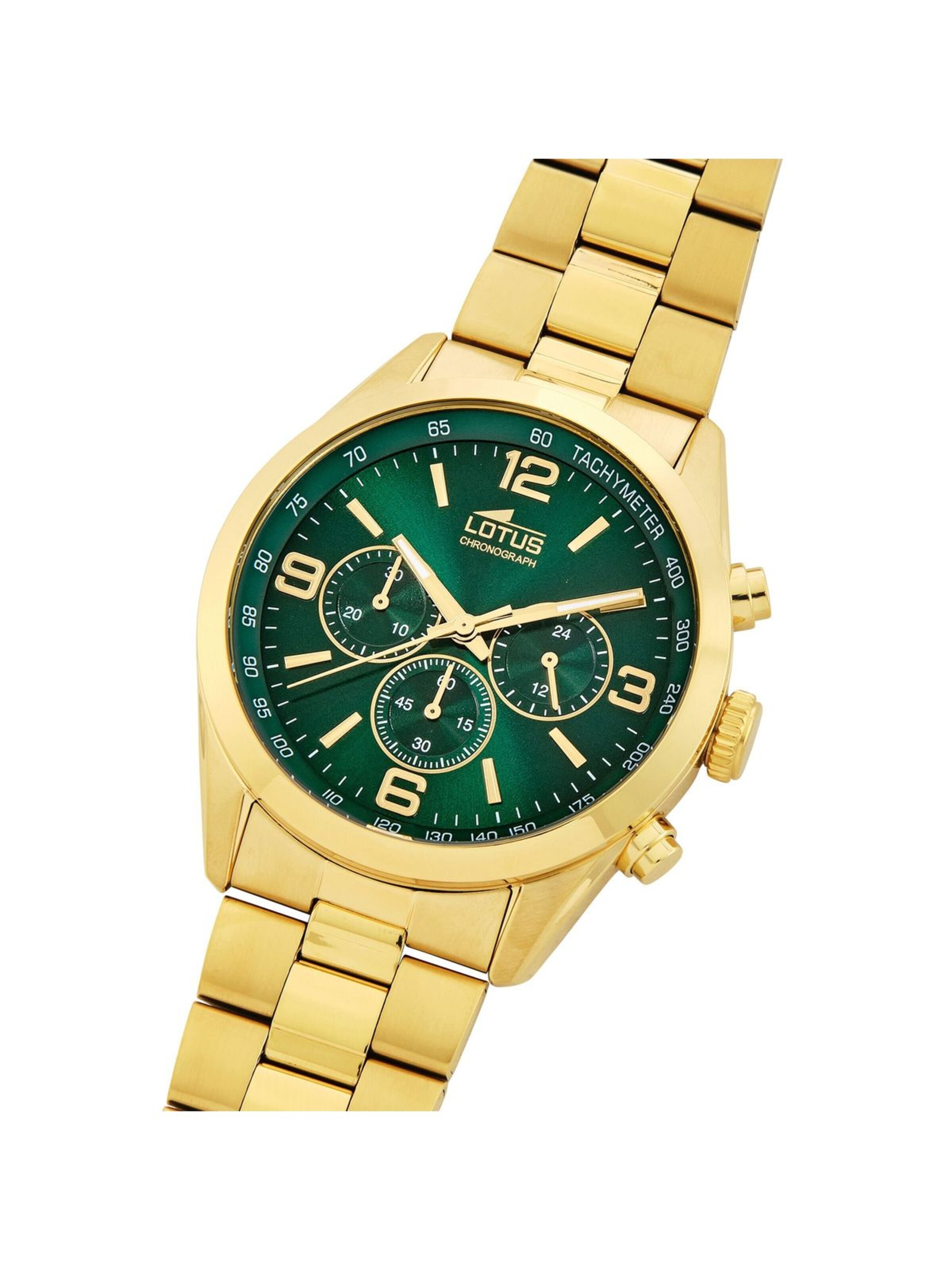 Lotus Analoog horloge in Groen