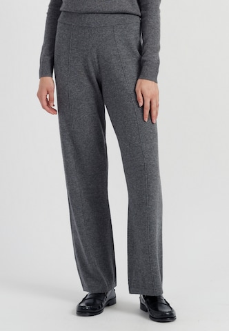 Chinti & Parker Wide Leg Bukser 'Basics' i grå: forside