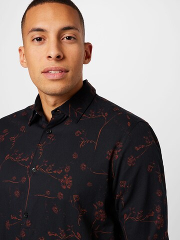 Only & Sons Regular fit Button Up Shirt in Black