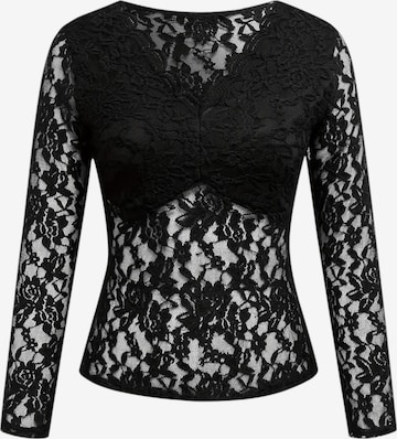 LapaPlus Top 'Damen Spitzen Shirt' in Zwart: voorkant