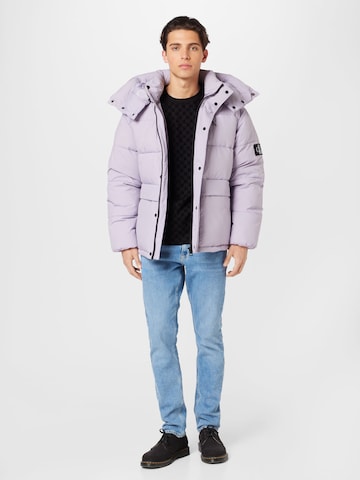 purpurinė Calvin Klein Jeans Žieminė striukė