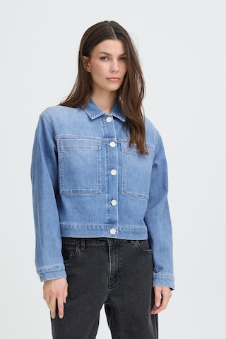 Pulz Between-Season Jacket 'PZAnni' in Blue: front