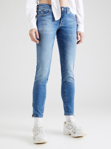 Tommy Jeans Skinny Fit Дънки в синьо: отпред