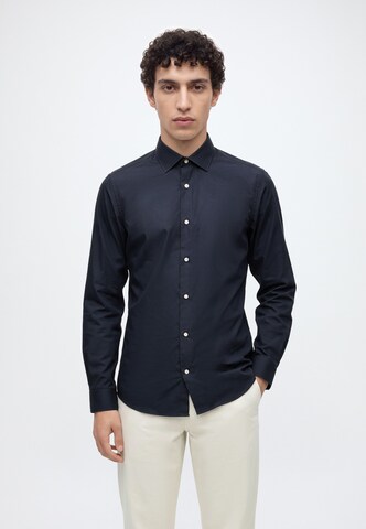 JACK & JONES Slim fit Button Up Shirt 'JWHPARKER' in Blue: front
