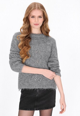 Pull-over DreiMaster Vintage en gris : devant