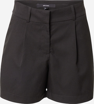 juoda VERO MODA Standartinis Klostuotos kelnės 'VMNila': priekis