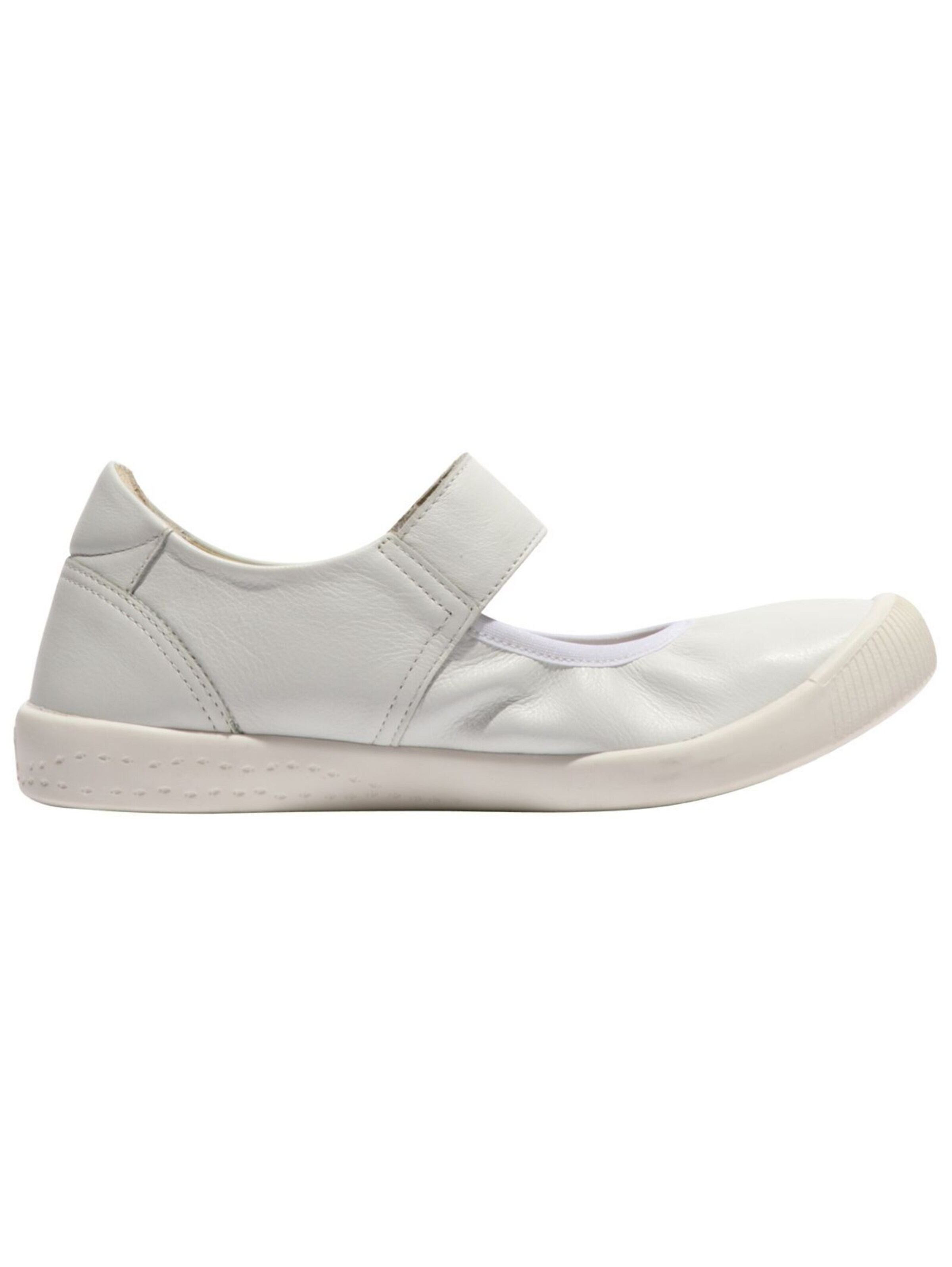 Softinos Ballet Flats with Strap in White
