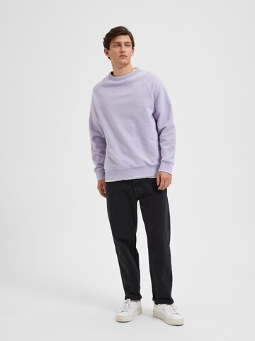 SELECTED HOMME Sweatshirt 'Karl' in Lila