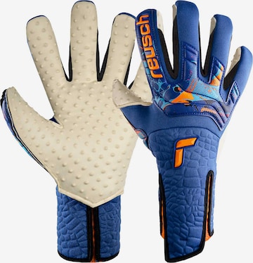 REUSCH Athletic Gloves in Blue: front