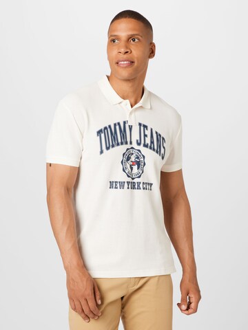 Tommy Jeans Poloshirt 'Collegiate' in Weiß: predná strana