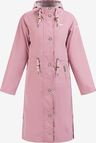 Manteau fonctionnel Schmuddelwedda en rose : devant