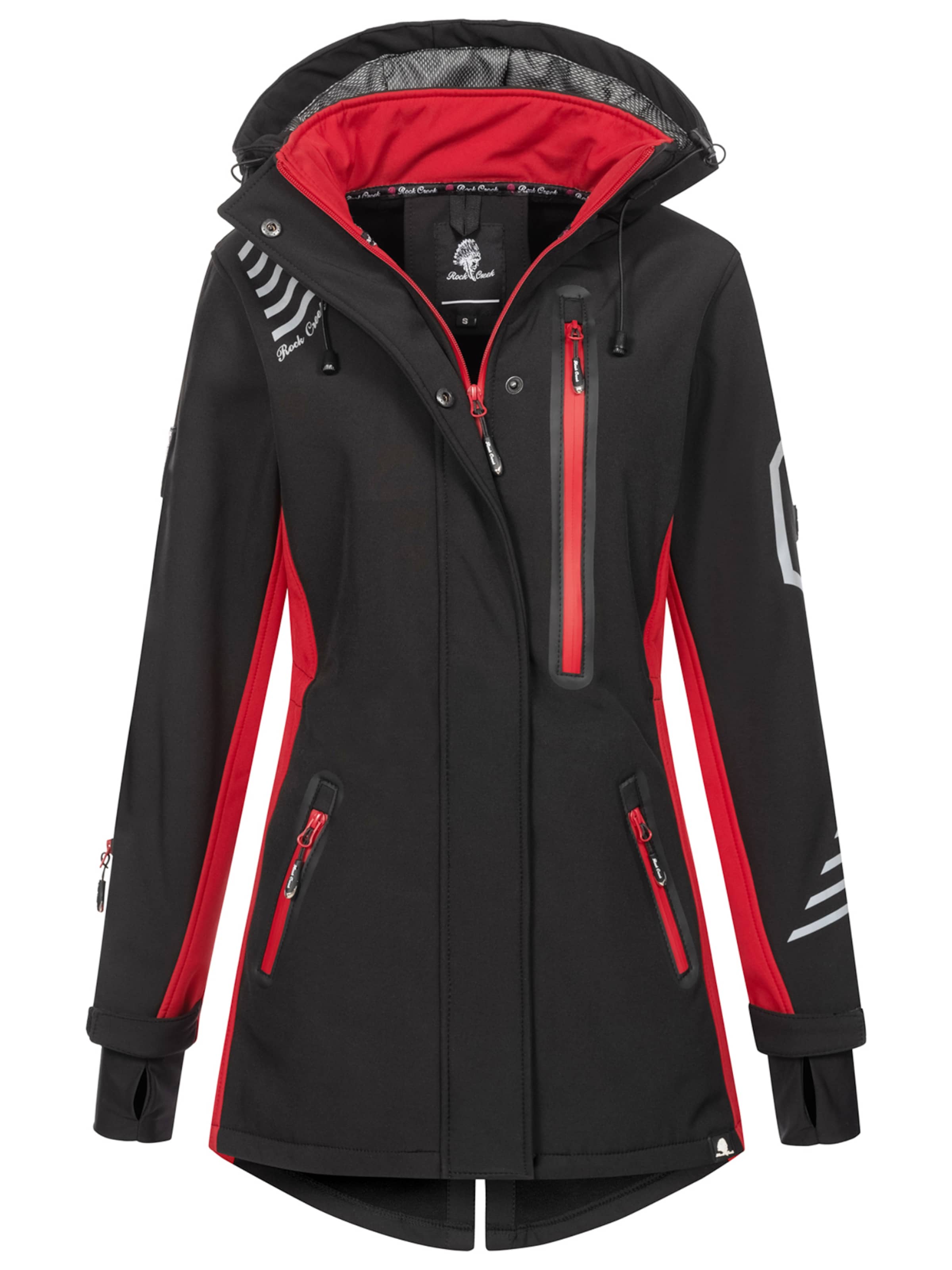 Rock Creek Outdoorjacke in Schwarz: Vorderseite