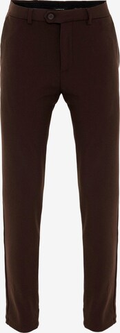 Regular Pantalon chino Antioch en marron : devant