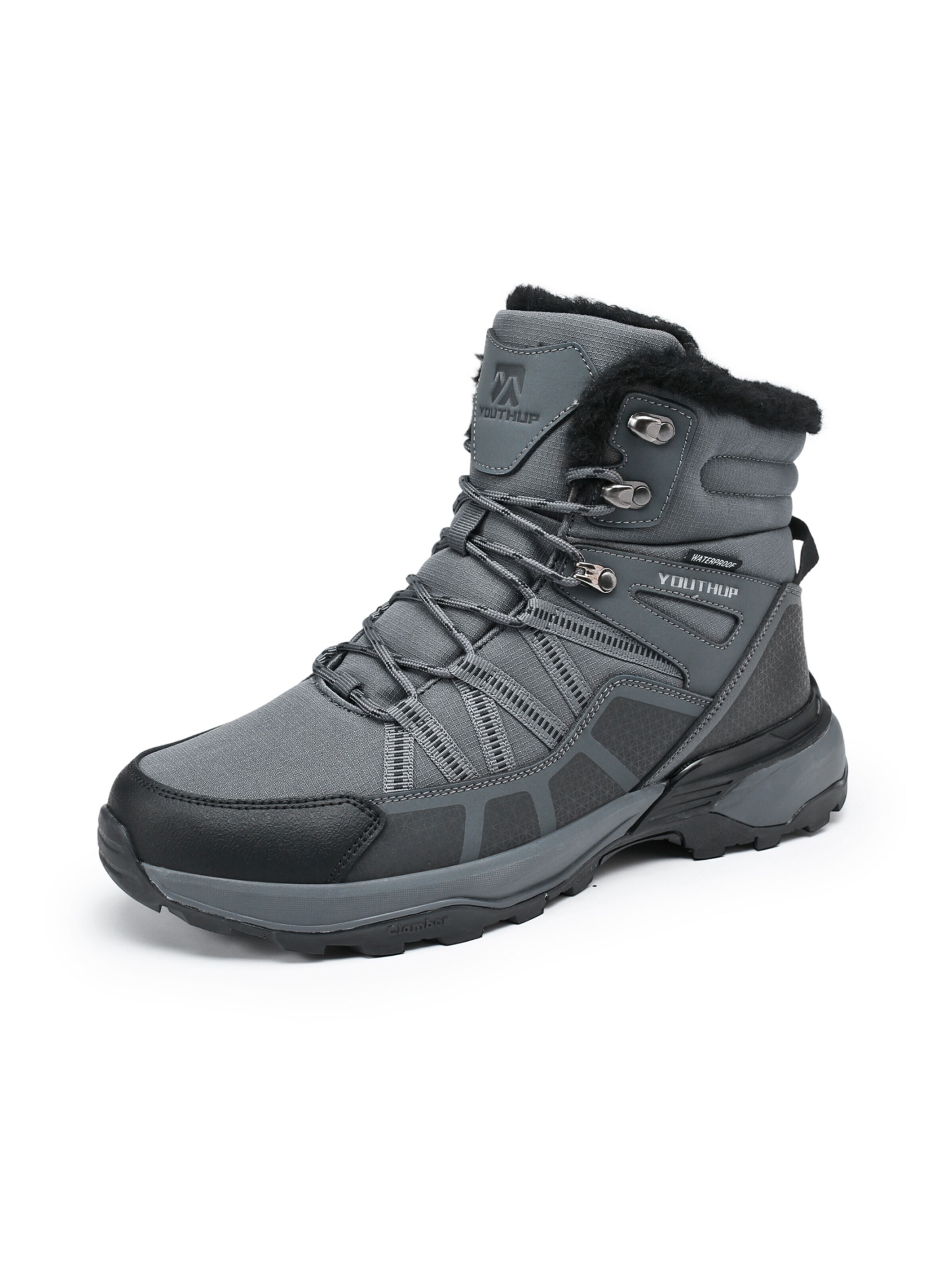 YOUTHUP Snow Boots 'Trittfest' in Grey: front