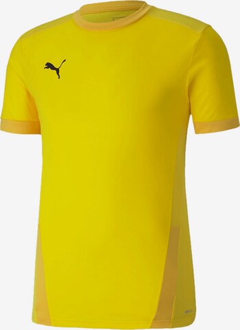 T-Shirt fonctionnel 'teamGOAL' PUMA en jaune : devant