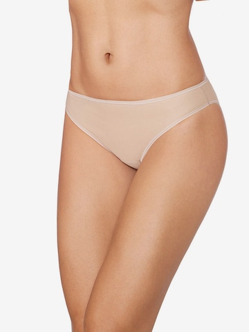 zd ZERO DEFECTS Broekje 'Delia mid waist panty organic cotton' in Beige: voorkant
