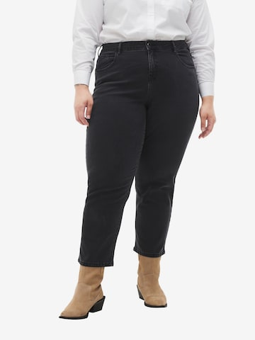 Zizzi Regular Jeans 'VERA FIT' in Zwart: voorkant