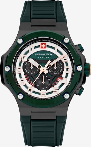 SWISS MILITARY HANOWA Analog Watch 'MISSION XFOR 01' in Green: front